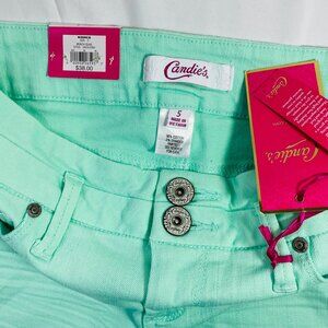 NEW! Candie's Women's Sz 5 Mint Green Denim Shorts, New With Tags